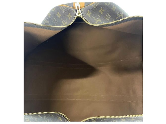 Borsa Boston Louis Vuitton Keepall 55 Marrone - vista 7