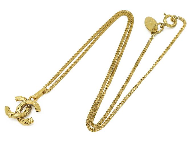 Collana con pendente a catena Chanel Coco Mark D'oro - vista 3