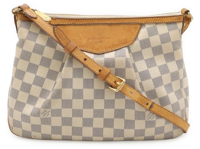 Borsa a Spalla Louis Vuitton Damier Azur Siracusa PM Crudo - vista 2