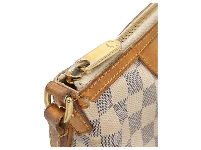 Borsa a Spalla Louis Vuitton Damier Azur Siracusa PM Crudo - vista 5