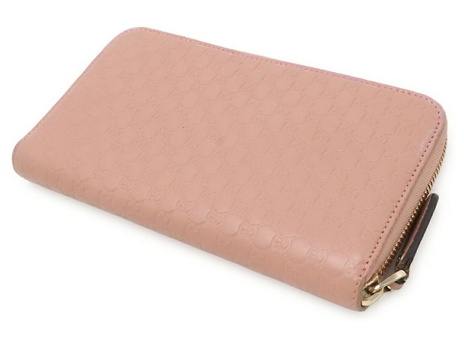 Cartera larga redonda Microguccissima GUCCI Rosa - vista 3