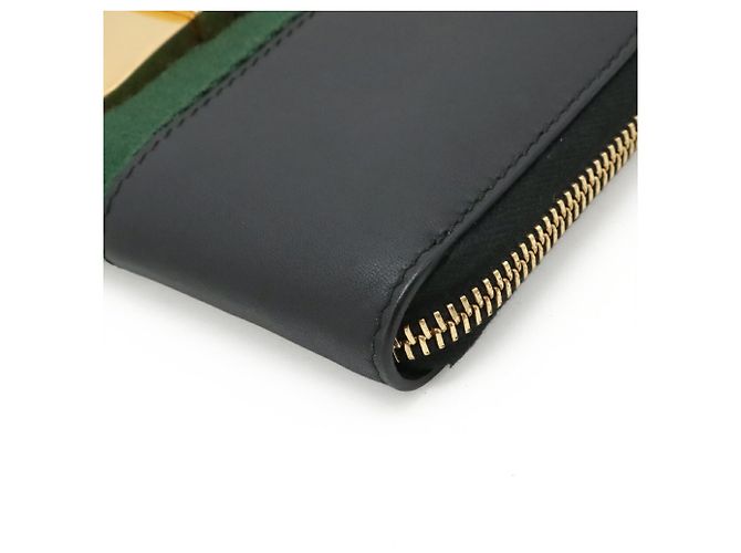 Cartera Gucci Sylvie Zip-Around Negro Roja Verde - vista 4