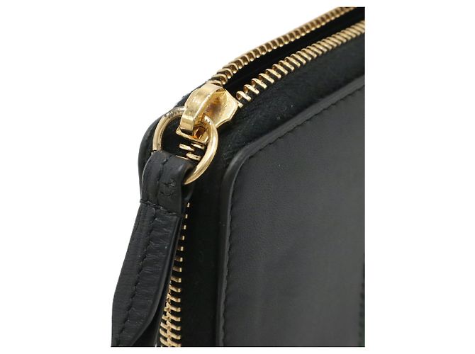 Cartera Gucci Sylvie Zip-Around Negro Roja Verde - vista 6