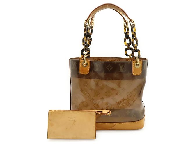 Borsa Tote Louis Vuitton Monogram Vinyl Cabas Ambre PM Marrone - vista 2