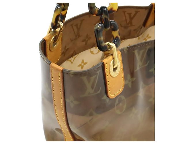 Borsa Tote Louis Vuitton Monogram Vinyl Cabas Ambre PM Marrone - vista 7