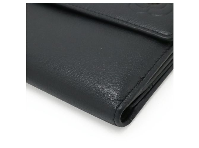 Chanel Camellia Double Long Wallet Schwarz - Ansicht 4