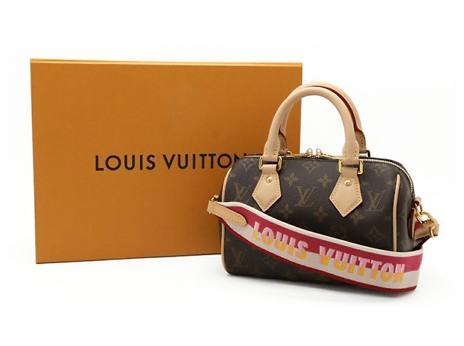 Borsa Louis Vuitton Monogram Speedy Bandoulière 20 Marrone Monogramma - vista 10