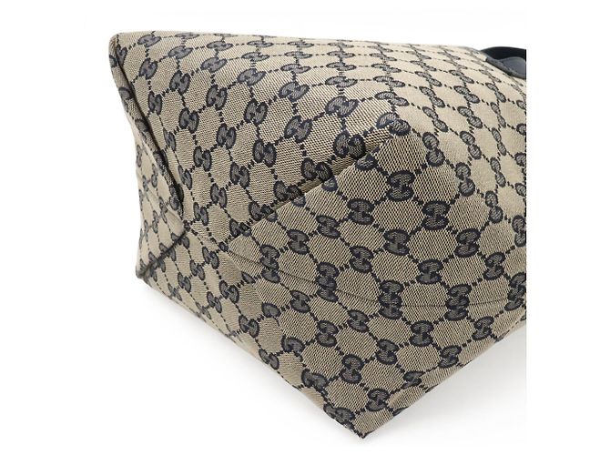 Gucci Tortissima GG Canvas Small Tote Bag Beige Marineblau - Ansicht 4