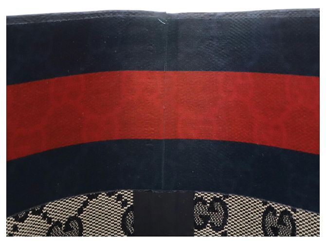 Gucci Tortissima GG Canvas Small Tote Bag Beige Marineblau - Ansicht 7