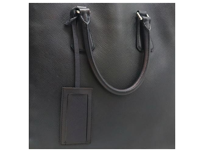 Prada Triangle Saffiano Tote Bag Marineblau - Ansicht 10