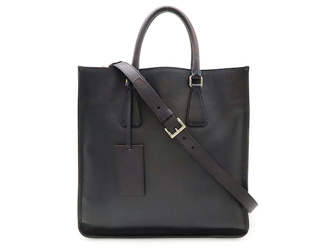 Prada Triangle Saffiano Tote Bag Marineblau - Ansicht 2