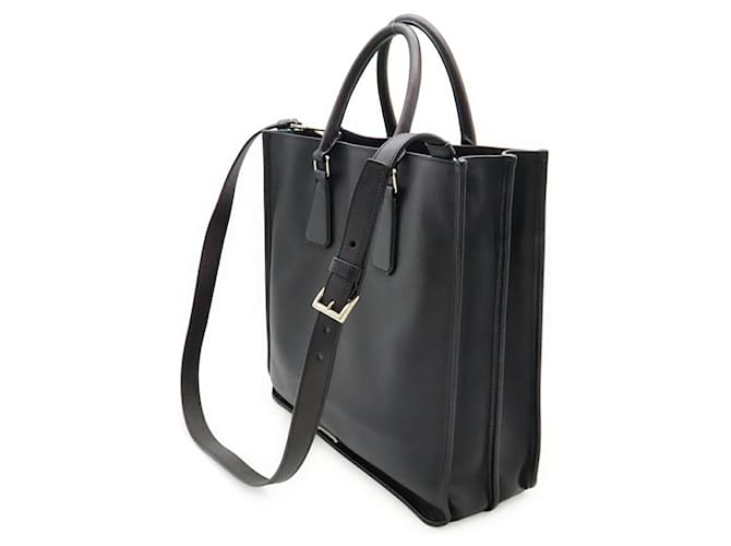 Prada Triangle Saffiano Tote Bag Marineblau - Ansicht 3
