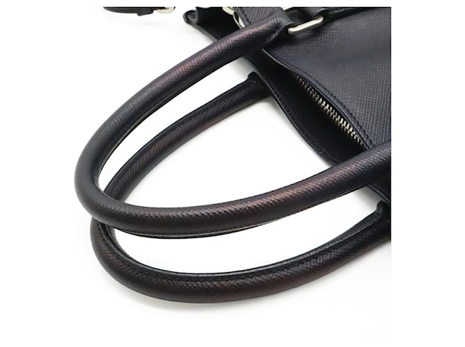Prada Triangle Saffiano Tote Bag Marineblau - Ansicht 5