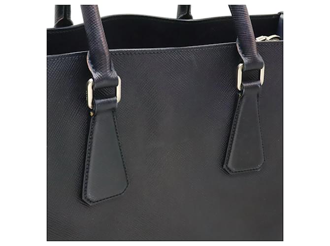 Prada Triangle Saffiano Tote Bag Marineblau - Ansicht 8