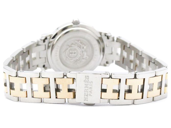 Hermès Clipper Diamond Pink MOP Dial Quarzuhr - Ansicht 5