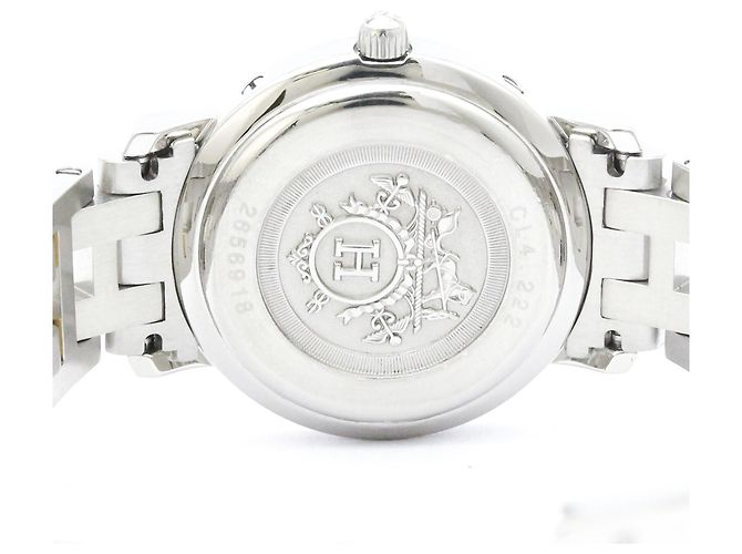 Hermès Clipper Diamond Pink MOP Dial Quarzuhr - Ansicht 7