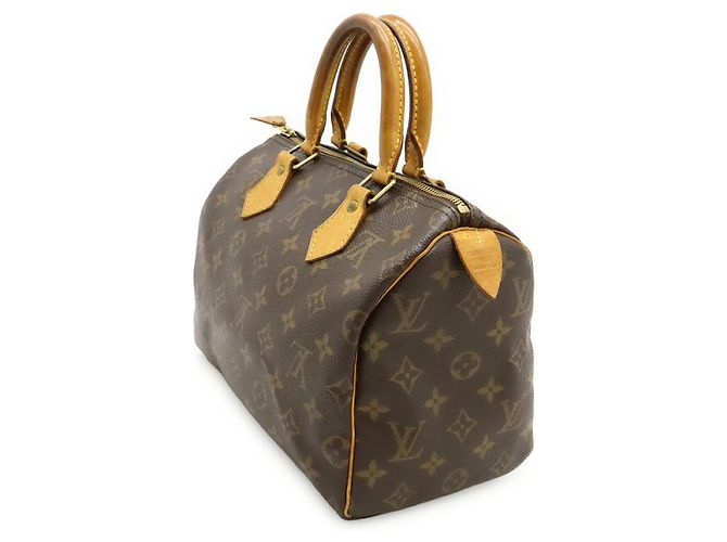 Borsa Louis Vuitton Monogram Speedy 25 M41528 Marrone - vista 3