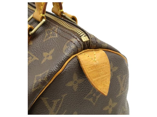 Borsa Louis Vuitton Monogram Speedy 25 M41528 Marrone - vista 9