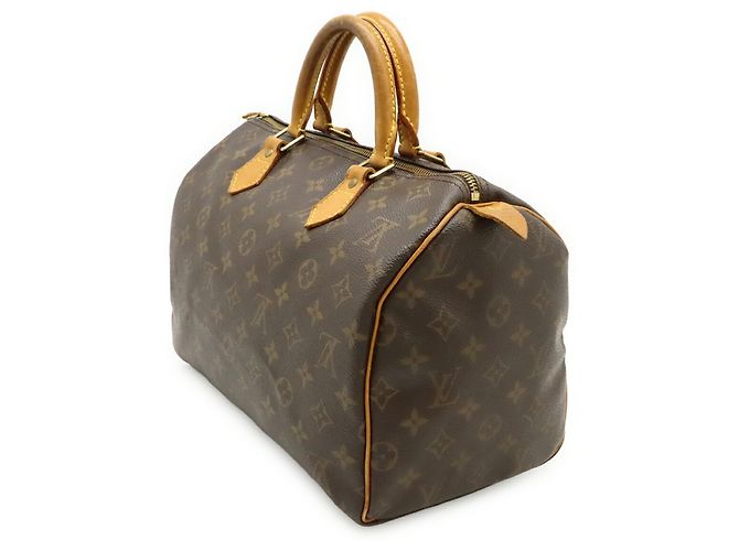 Borsa Louis Vuitton Monogram Speedy 30 Marrone - vista 3