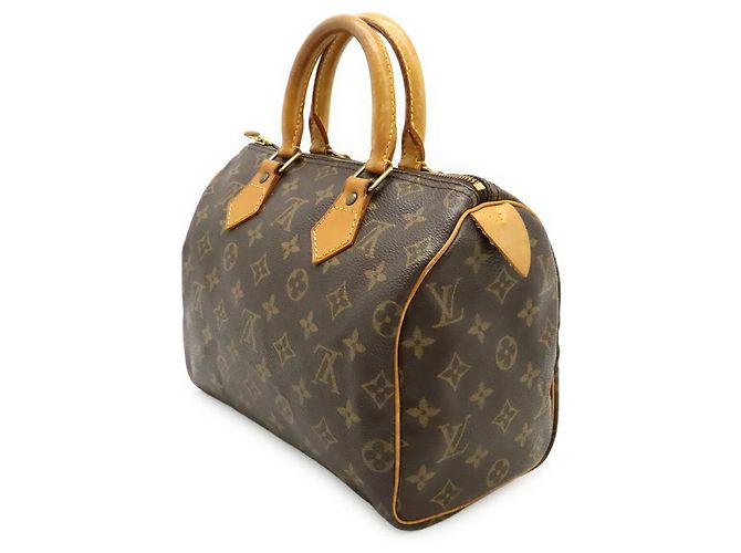 Borsa Louis Vuitton Monogram Speedy 25 Marrone - vista 3