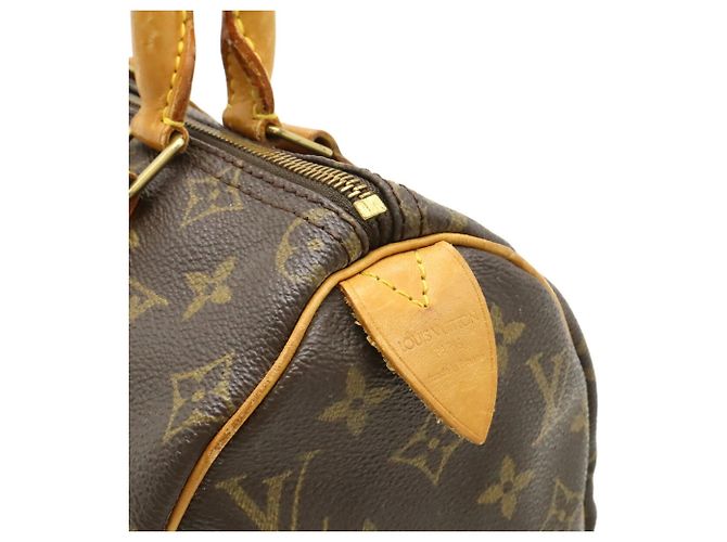 Borsa Louis Vuitton Monogram Speedy 25 Marrone - vista 9