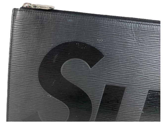 Louis Vuitton Epi Supreme Pochette Jour GM Black Nero - vista 3