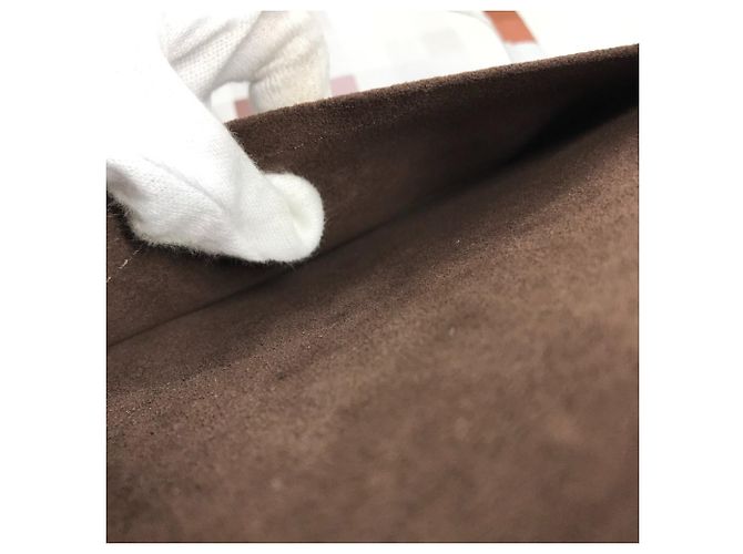 Clutch in pelle marrone Louis Vuitton - vista 13