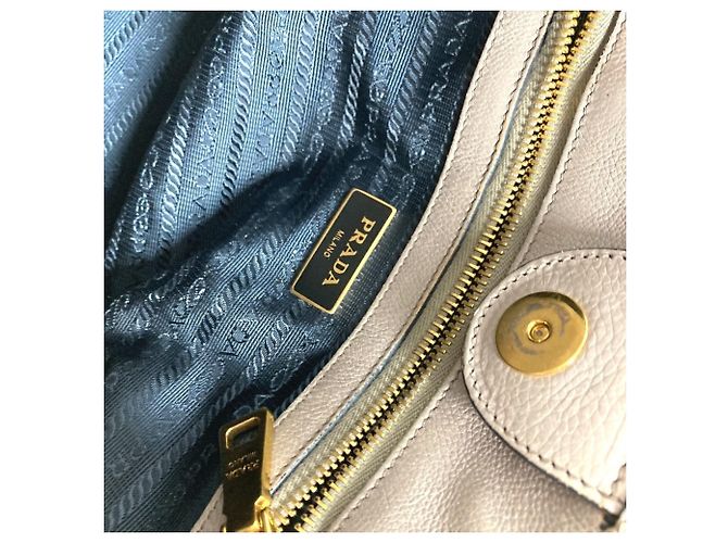 Tote Borsa 2-Way in pelle beige Prada - vista 14