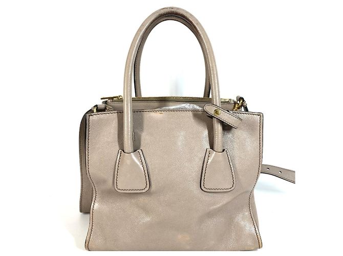 Tote Borsa 2-Way in pelle beige Prada - vista 2