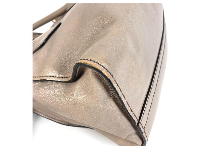Tote Borsa 2-Way in pelle beige Prada - vista 5