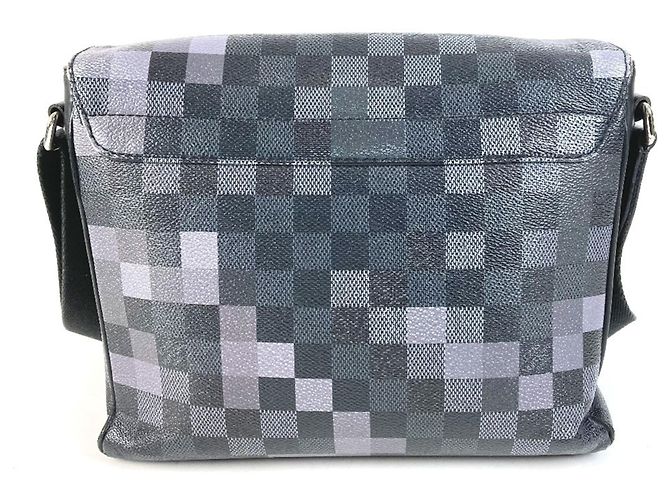 Borsa a Spalla Louis Vuitton N40072 Damier Graphite Pixel District PM Nero - vista 2