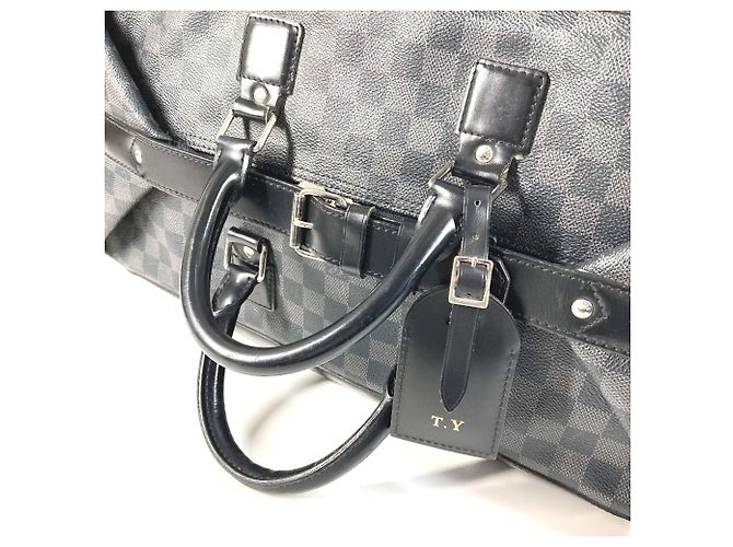 Borsa da viaggio Louis Vuitton Damier Graphite Nero - vista 8