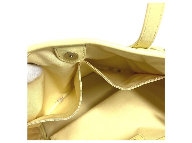 Christian Dior Dior Cannage gesteppte Logo-Tasche Gelb - Ansicht 17