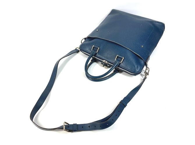 Borsa Verticale Louis Vuitton Taiga Grigori Blu - vista 11