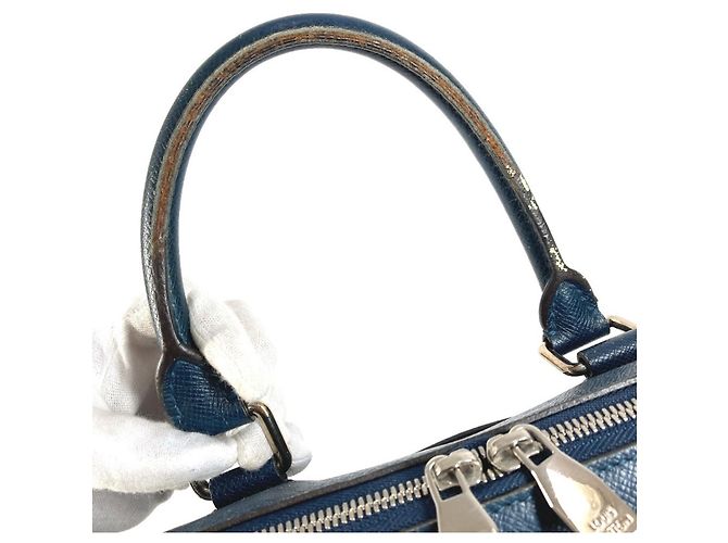 Borsa Verticale Louis Vuitton Taiga Grigori Blu - vista 13