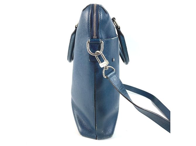 Borsa Verticale Louis Vuitton Taiga Grigori Blu - vista 6