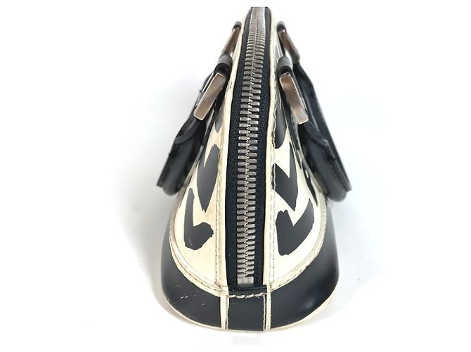 Borsa Tote Louis Vuitton Graffiti Alma PM Nero Bianco - vista 6