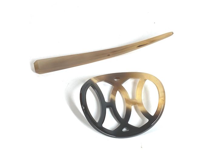 Hermès Accessorio per capelli Kanzashi beige Hermes - vista 7
