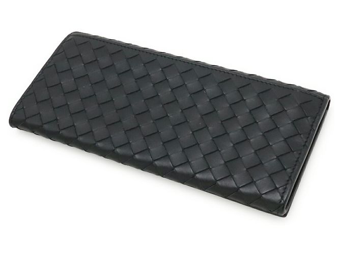 Cartera larga bi-fold Intrecciato Bottega Veneta Negro - vista 3