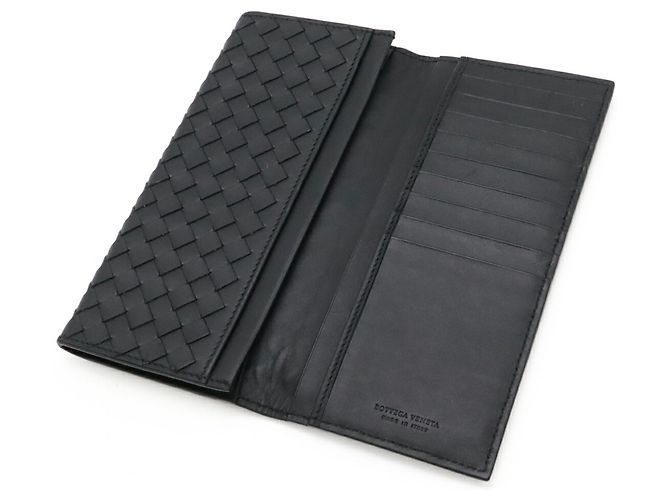 Cartera larga bi-fold Intrecciato Bottega Veneta Negro - vista 5