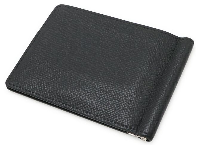 Portafoglio porta banconote Louis Vuitton Taiga Nero - vista 3