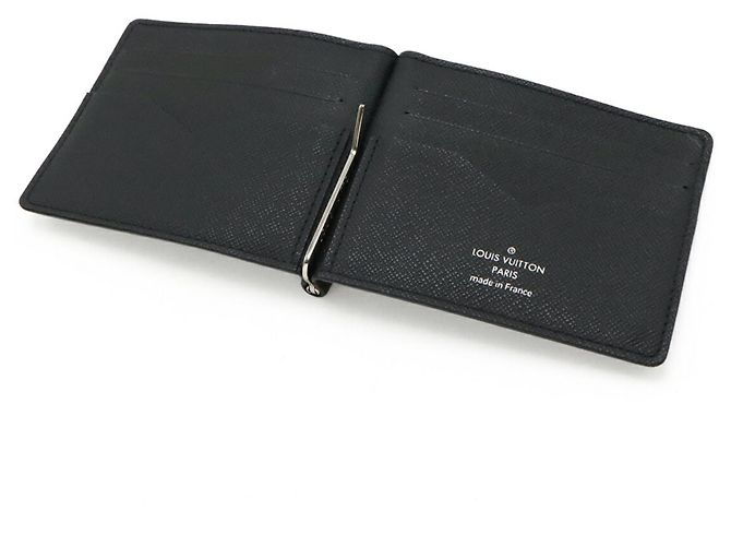 Portafoglio porta banconote Louis Vuitton Taiga Nero - vista 5