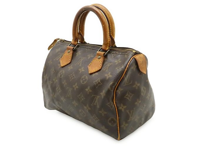 Borsa Louis Vuitton Monogram Speedy 25 Marrone - vista 3