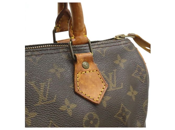 Borsa Louis Vuitton Monogram Speedy 25 Marrone - vista 9