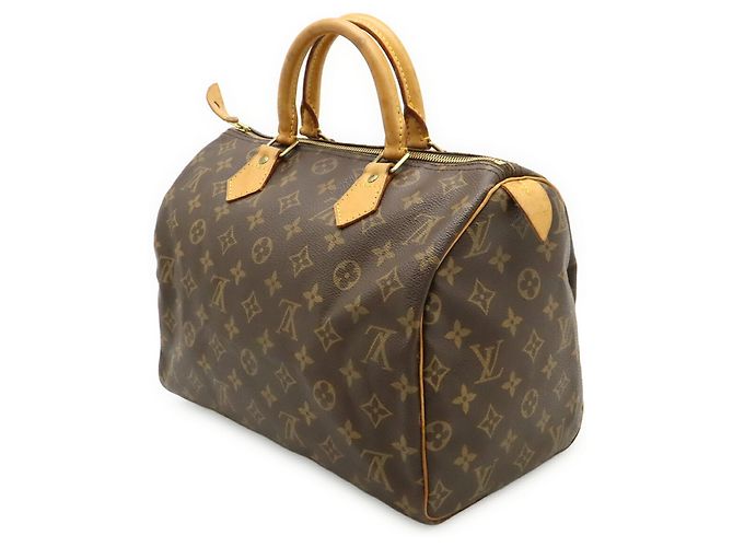 Louis Vuitton Monogram Speedy 30 Handbag Brown - view 3