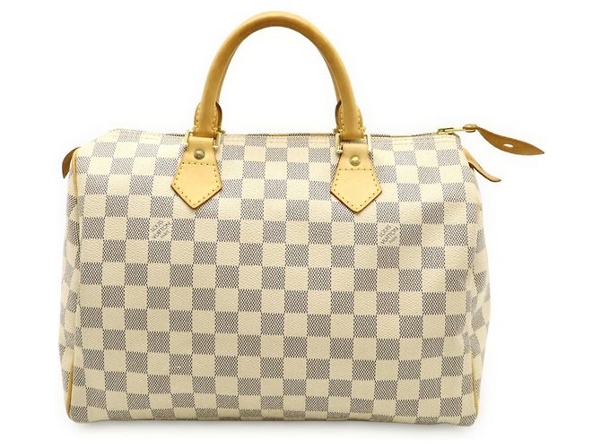 Sac à main Louis Vuitton Damier Azur Speedy 30 Écru - vue 2