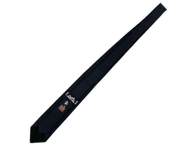 Hermès Hermes Black Silk Cravat - view 5