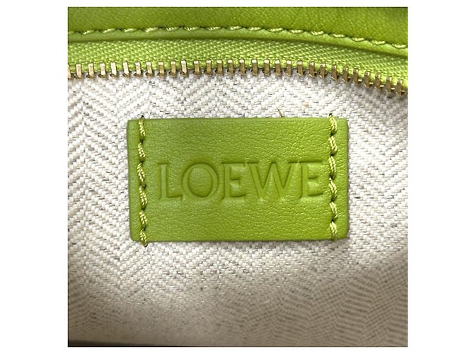 Borsa Loewe verde in pelle e rafia - vista 6