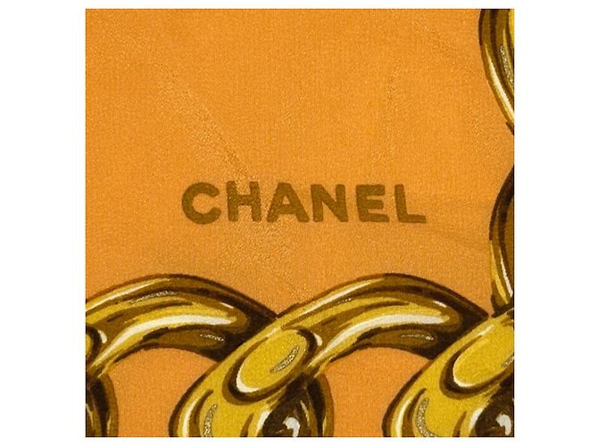 Chanel Seidenschal mehrfarbig Mehrfarben Orange - Ansicht 5