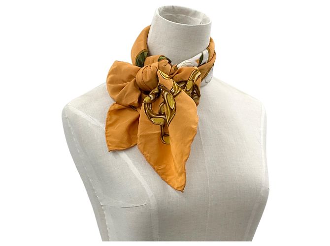 Chanel Seidenschal mehrfarbig Mehrfarben Orange - Ansicht 6